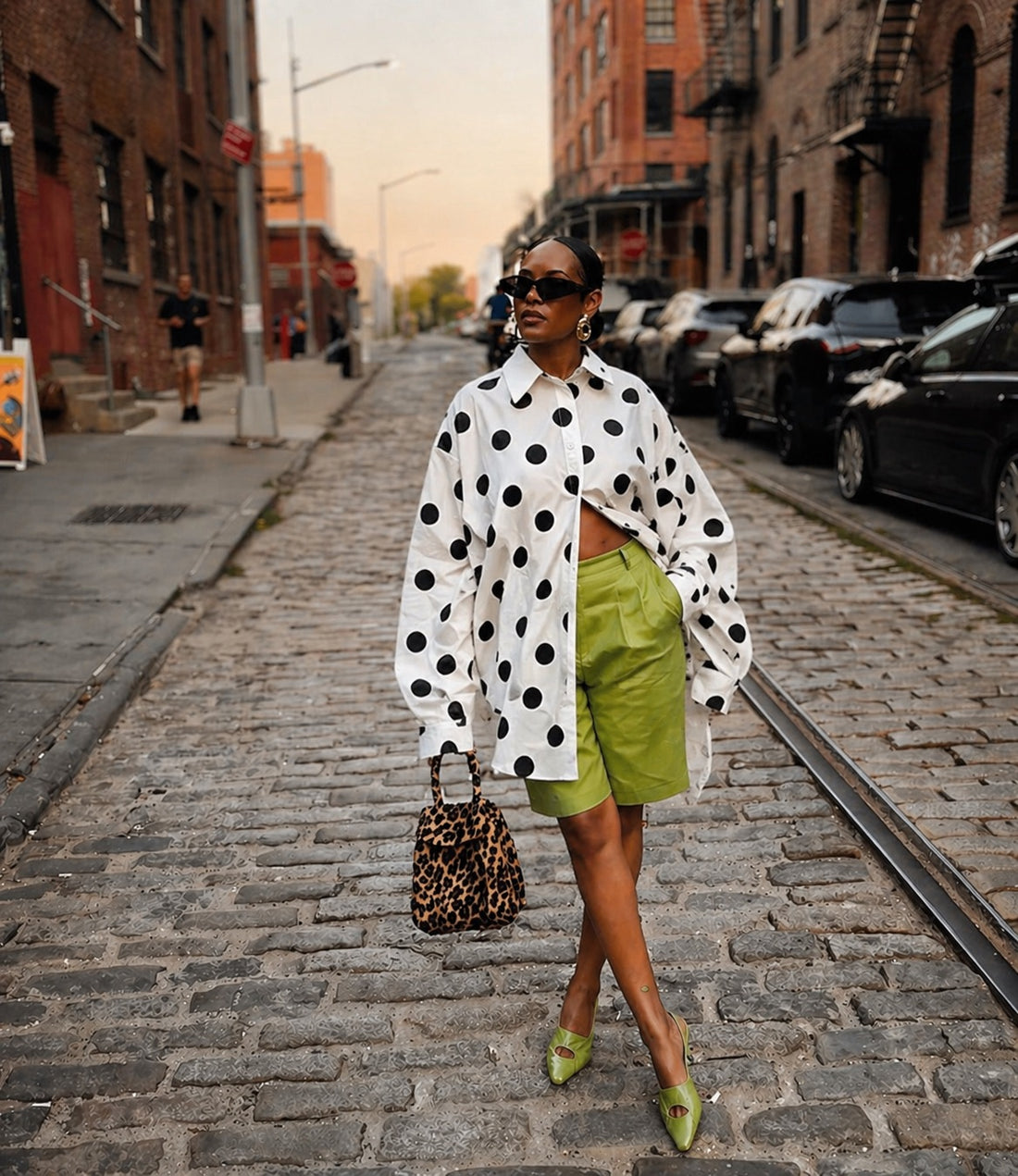 Polka Oversized Shirt