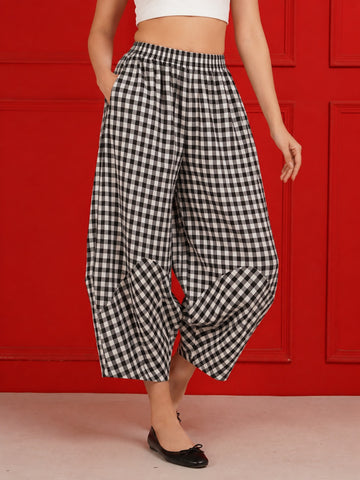 Picnic Black Barrel Pants