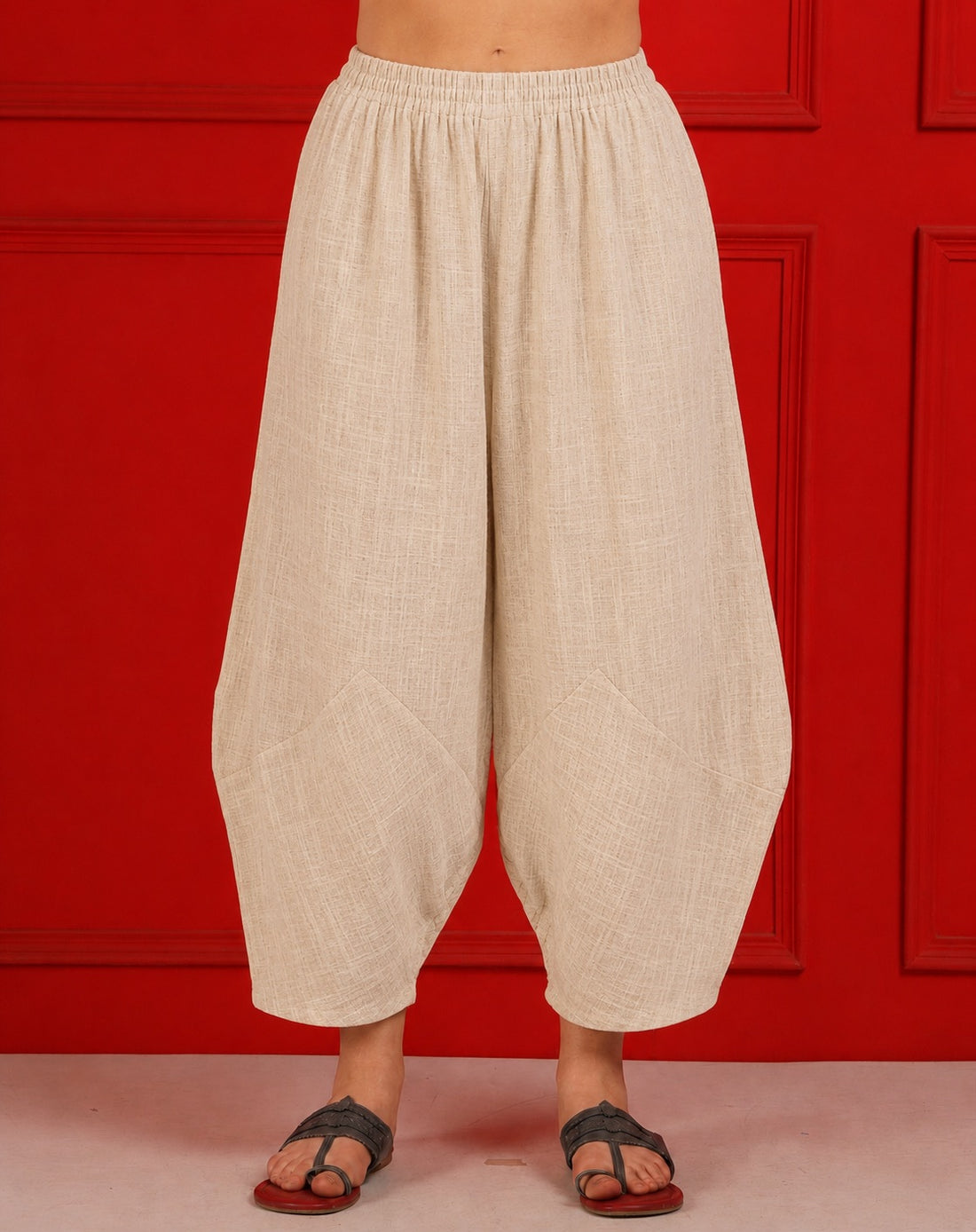 Solid Barrel Pants