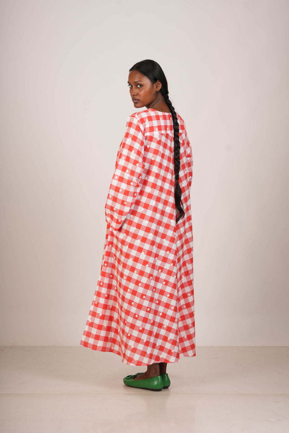 Red Checks Dress